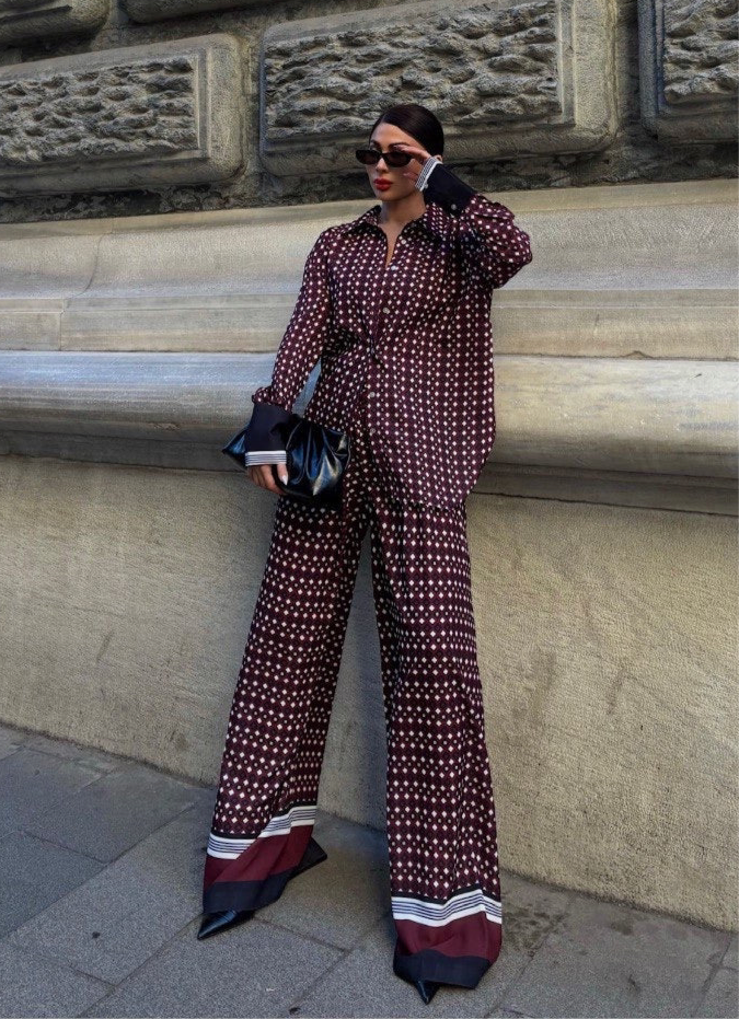 Geo Burgundy Set