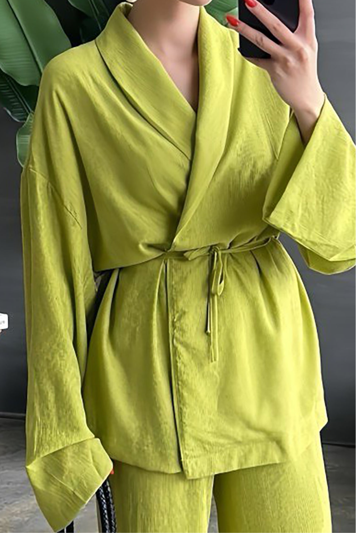 Olive kimono Set