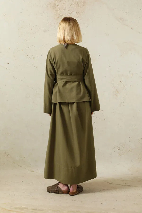 Desert skirt set olive green