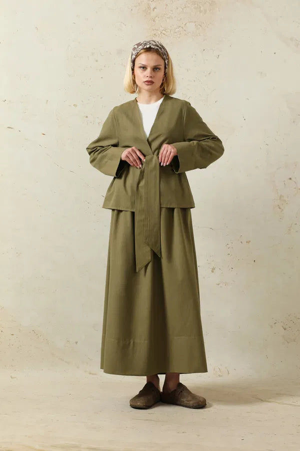 Desert skirt set olive green