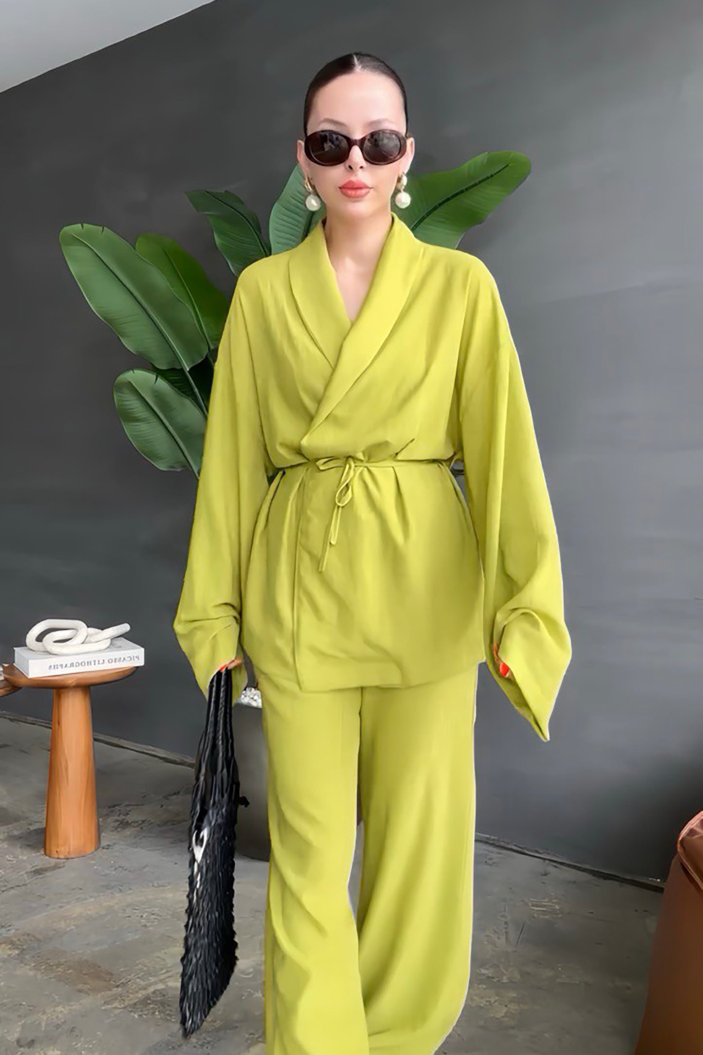 Olive kimono Set